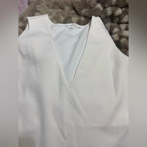 Good American Cream V-Neck Bodysuit